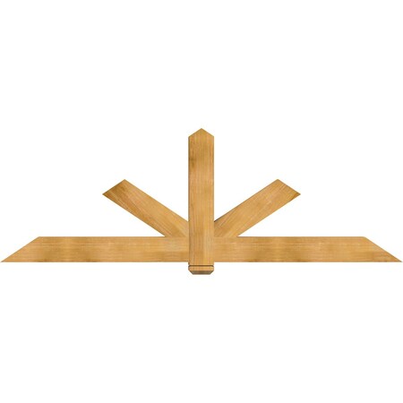 Ekena Millwork Kennewick Rough Sawn Timber Gable Bracket, Western Red Cedar, 96"W x 32"H x 4"D x 6"F, 8/12 Pitch GBW096X32X0406KEN00RWR